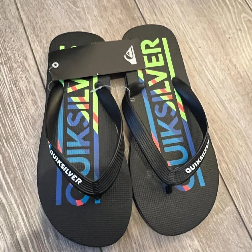 Quiksilver Flip-flops AQBL100039 Black Size 4 (36) Brand New
